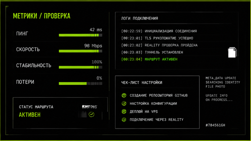 Проверка скорости, логов и стабильности — как настроить happ через github