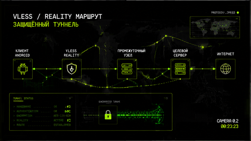 Схема протокола и маршрута — как настроить vless на android