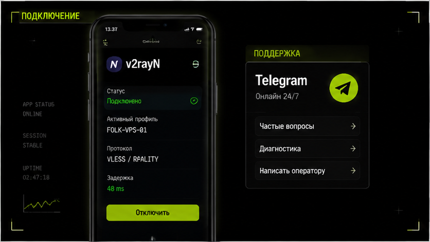 Интерфейс подключения и настройки — настройка v2rayn на windows