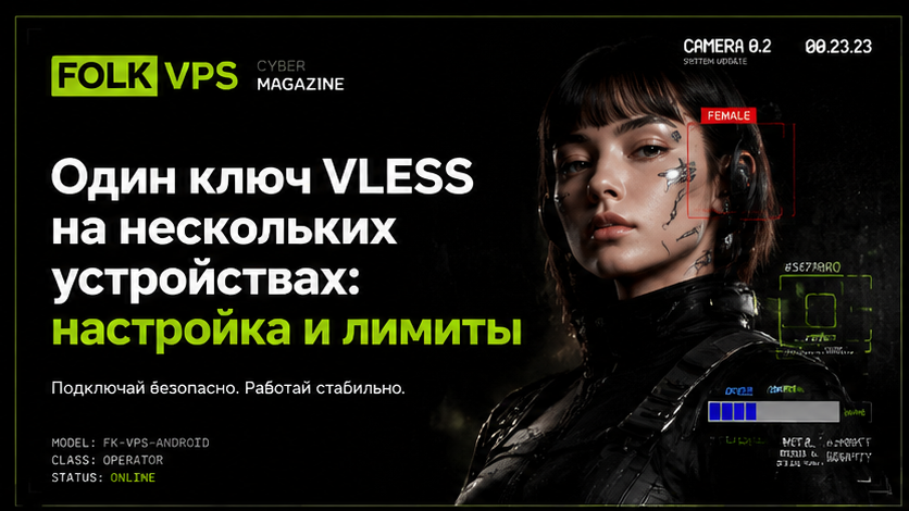 Обложка: Один ключ VLESS на нескольких устройствах: настройка и лимиты