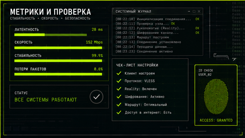 Проверка скорости, логов и стабильности — outline vpn или vless reality